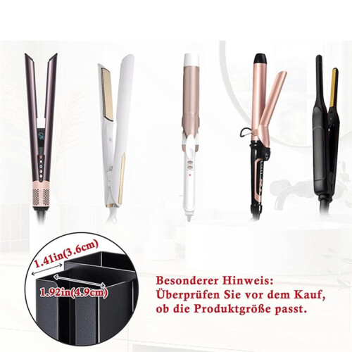 Supporto per Piastra per Capelli, Supporto per Asciugacapelli, Non Richiede Foratura, Supporto per Asciugacapelli, Supporto per Asciugacapelli e 2