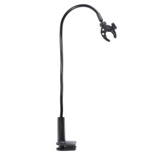 Soporte para secador de pelo con abrazadera y brazo ajustable negro