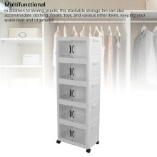 Plastic Stackable Storage Bin 5-Tier Foldable