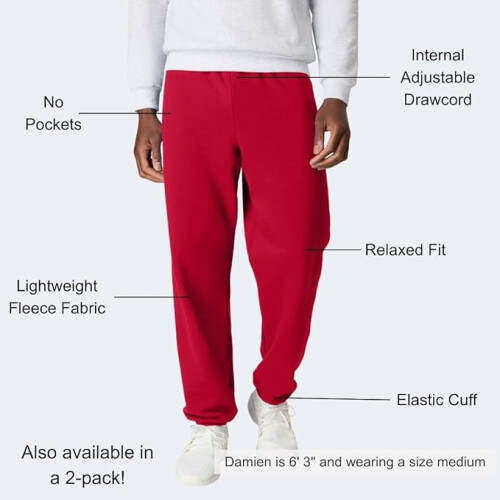 Hanes Men, Athletic Lounge Pants with C"ed Cuffs 2