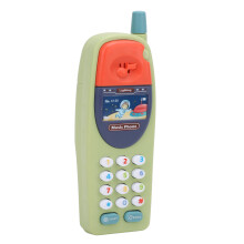 Teléfono de juguete para bebé de plástico verde 2 pilas AA 15,0 x 5,0 cm