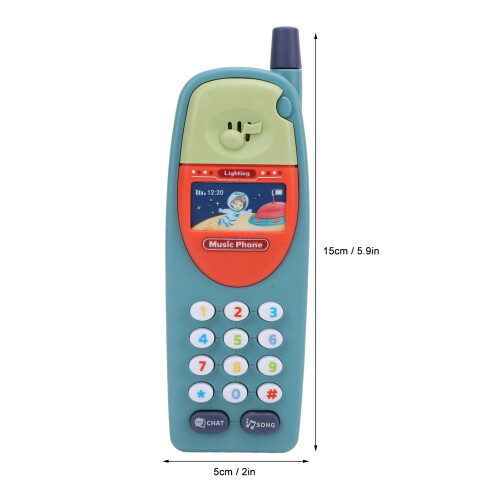 Spieltelefon Modell hellblau, 15 x 5 cm, 2xAA 1
