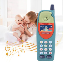 Spieltelefon Modell hellblau, 15 x 5 cm, 2xAA