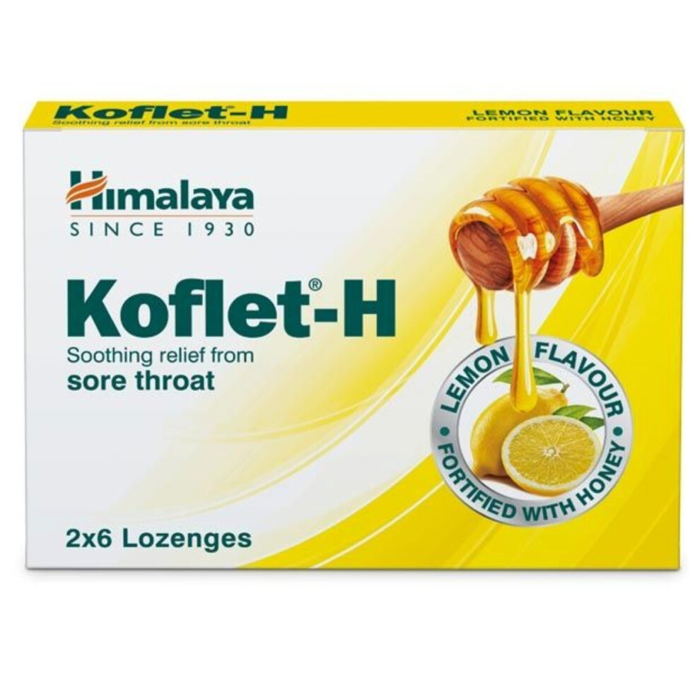 Himalaya Koflet H Lozenges Lemon 12's | Natural Cough Support | Soothing Relief for Cough & Throat