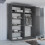 (Grey, 150cm) Marika Mirrored Sliding Wardrobe 3