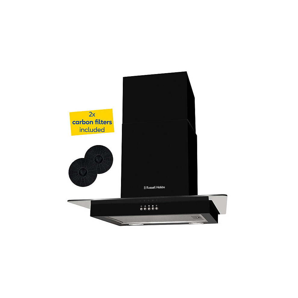 Russell Hobbs RHFGCH601B Black 60cm Cooker Hood - 60cm Wide - 440m³/h Extraction - 3 Speed Settings - LED Hob Illumination - Image 8