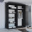(Black, 150cm) Marika Mirrored Sliding Wardrobe 3
