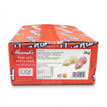 Hannahs Pink & White Mice 3kg Bulk Bag - Retro Creamy Candy Sweets