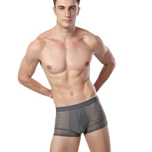 2Stk Herren Unterhosen Grau Elastisch Formgebend Stylisch