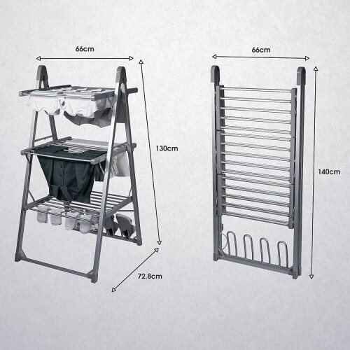 Abode 3 Tier Heated Electric Clothes Airer with Protective Cover 2