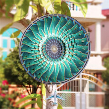 Girador de Vento 3D de 12 Polegadas para Jardim com Corte a Laser Suspenso Girador de Vento de Metal CinéTico Quintal Art Deco DecoraçãO