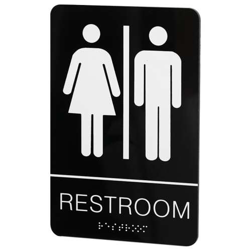 3Stk Taktile Wc Mit Braille Für Büro Und Geschäft 1