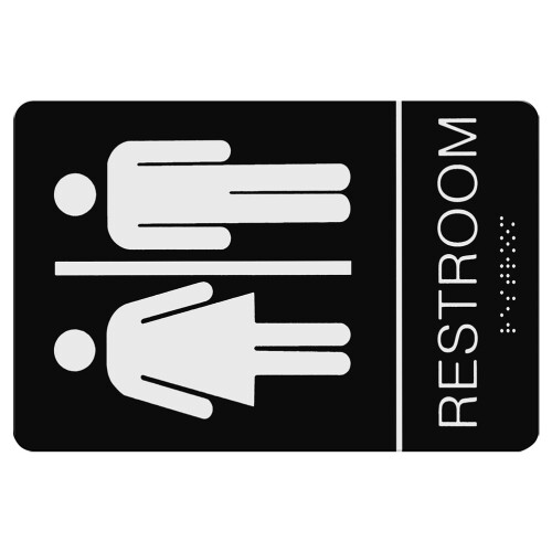 3Stk Taktile Wc Mit Braille Für Büro Und Geschäft 2