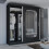 (Black, 203cm) Marika Mirrored Sliding Wardrobe 4