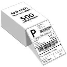 Direct Thermal Printer 4X6 Labels 100mm x 150mm White Fanfold Permanent Adhesive