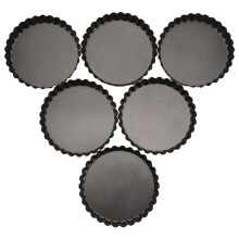 6 Pack 5 Inch  Tart Pans with Removable Bottom Round Nonstick Quiche Pan, Heavy Duty Fluted Side Pie Tart Molds