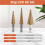 Step Drill Bit 3Pcs Hss Step Drill Bit Set Cone Hole Cutter Taper Metric Nitriding Hex Core Drill Bits Gold 5