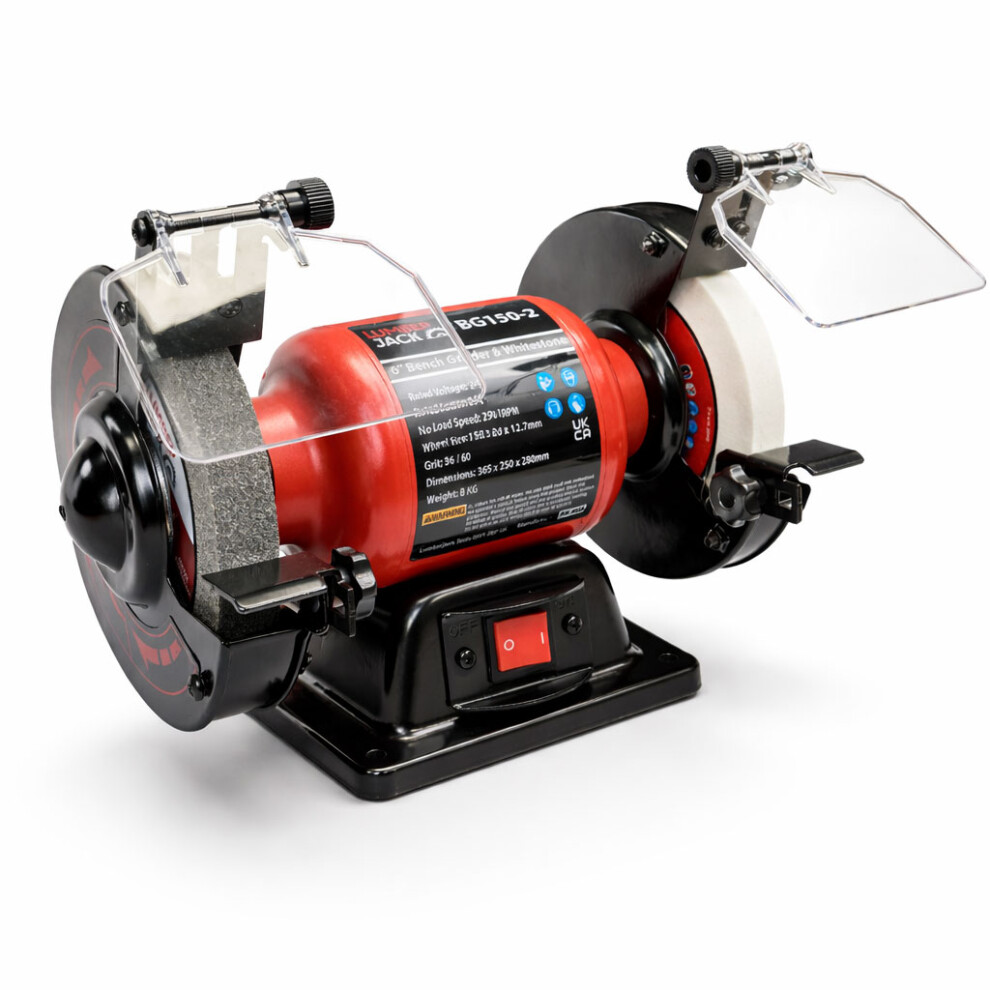 Lumberjack Bench Grinder 6" 150Mm Wheels 5060504003049