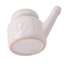 350Ml Ceramic Neti Pot Nose Cleaning Pot Durable Leakproof Spout Pot for Nasal Rinsing Nose Washing Men Women, White