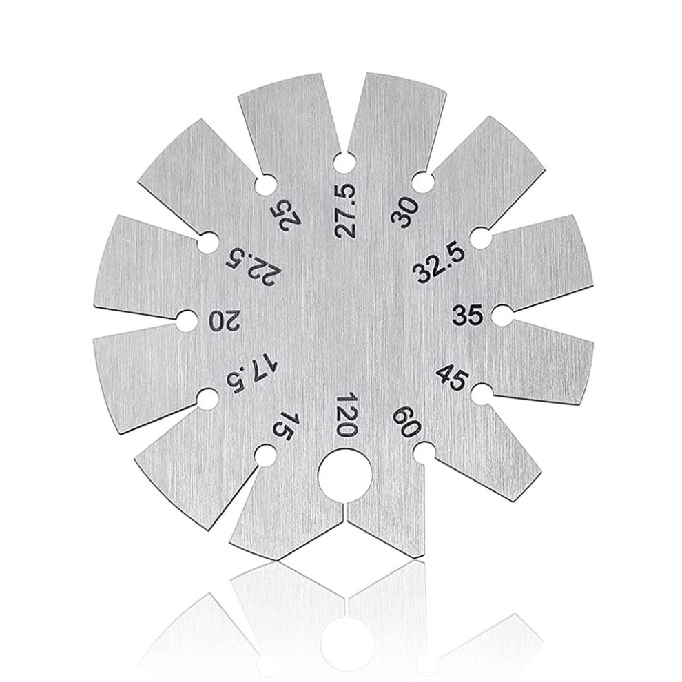 Bevel Gauge Axe Angle Gauge Round Shape Knife Angle Finder Knife Blade Angle Gauge 15-120 For Measuring Knife Angle 6034186020716