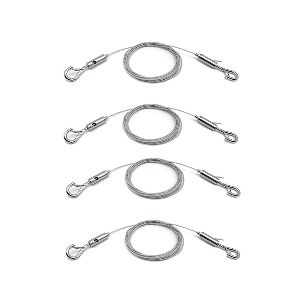 4 Pack Adjustable Picture Hanging Wire Heavy Duty Supports 50 Lbs Hanging Hardware, 2M X 1.5Mm Stainless Steel Wire Rope 4711729000290