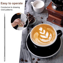 5Pcs Coffee Machine Brush with Spoon Coffee Grinder Brush Coffee Machine Group  Cleaning Metal Blind Bowl