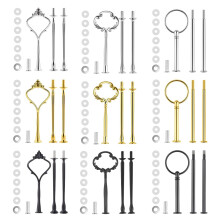 9 Set Cake Stand Hardware Kit Gelaagde Lade Hardware Fittingen voor Cake Stand, 3 Tier Cake Stand Fittings Hardware Houder