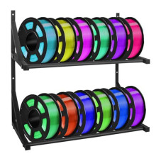 Wall Mount Filament Storage Rack- Wall Mount 3D Printer Filament Storage Rack 2 Tier Filament Spool Holders Racks