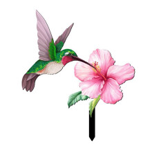 Decorative Garden Inserts Lawn Flower Sign Flower Garden Stakes Outdoor Decor Birds Lawn Stake Yard Art