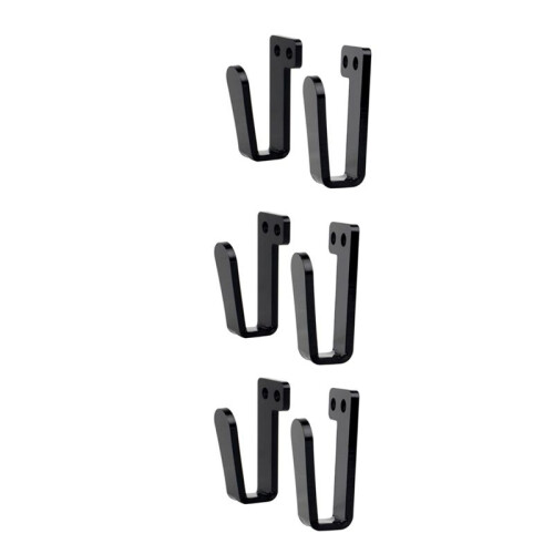 3 Pair Hat Rack Hat Hooks for Wall Hat Holder Hat Display Strong Hat Hanger Bracket Black