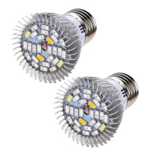 2 Peças E27 Luz de Crescimento de Planta 85-265V Espectro Completo LED Luz de Crescimento para Estufa de Jardim Interno Hidropônico 28W