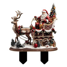Acrylic Garden Stakes Christmas 2D Acrylic Yard Art Decorative Reindeer Stakes Holiday Lawn Decor for Fences Landscape