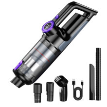 Handheld Vacuum Cordless - Car Vacuum Cleaner with Brushless Motor, 14000Pa Strong Suction Vacuum with LED Light