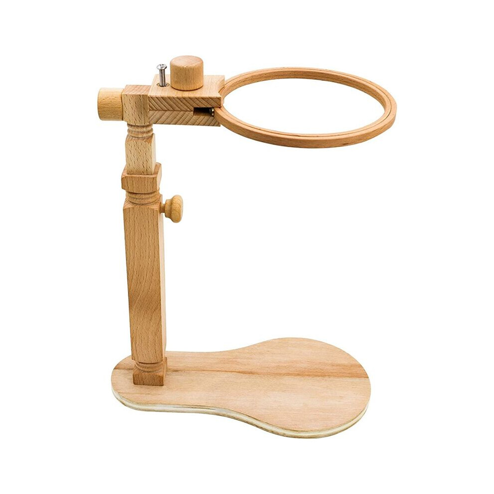 Embroidery Stand Rotated Crossstitch Stand Lap Beech Wood Embroidery Hoop Holder Hands Free Needlepoint Frame Stand 6132795447976