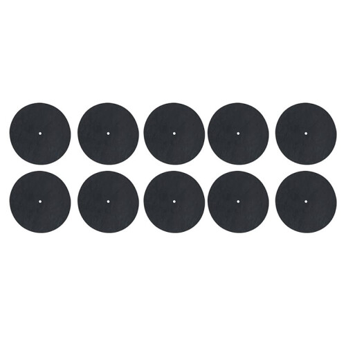 10 Unidades de Tapete Antiestático para Toca-Discos de Vinil de 7 Polegadas, com Redução de Ruído para Melhor Qualidade de Som
