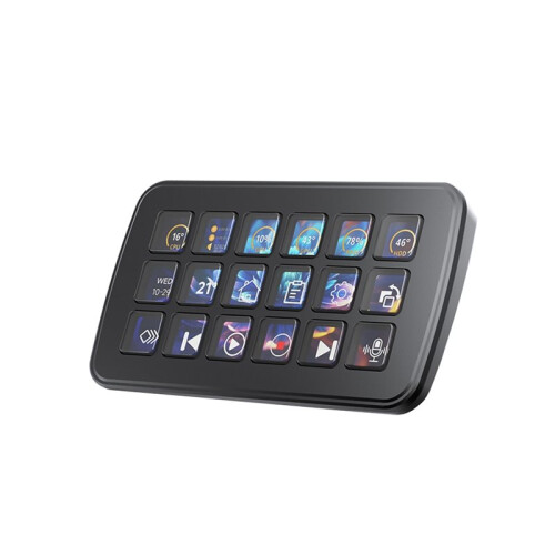 SK18 Multi-Functional AI Voice Control Panel Onboard 18 XMembrane LCD Macro Keys Supports for Linux + QMK Dual-System 1