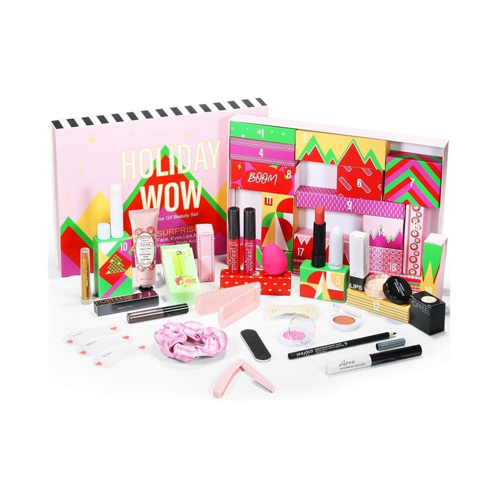 Tauoh Cream Makeup Advent Calendar 2025 For Teens Girls, Christmas Countdown Calendar Surprise Makeup Gift Kit