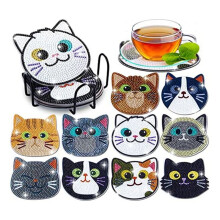 10 Pieces DiamondPainting Coaster Set - for Kids and AdultsDiamond Dots, for Adults and Kids Beginner Supplies Gifts