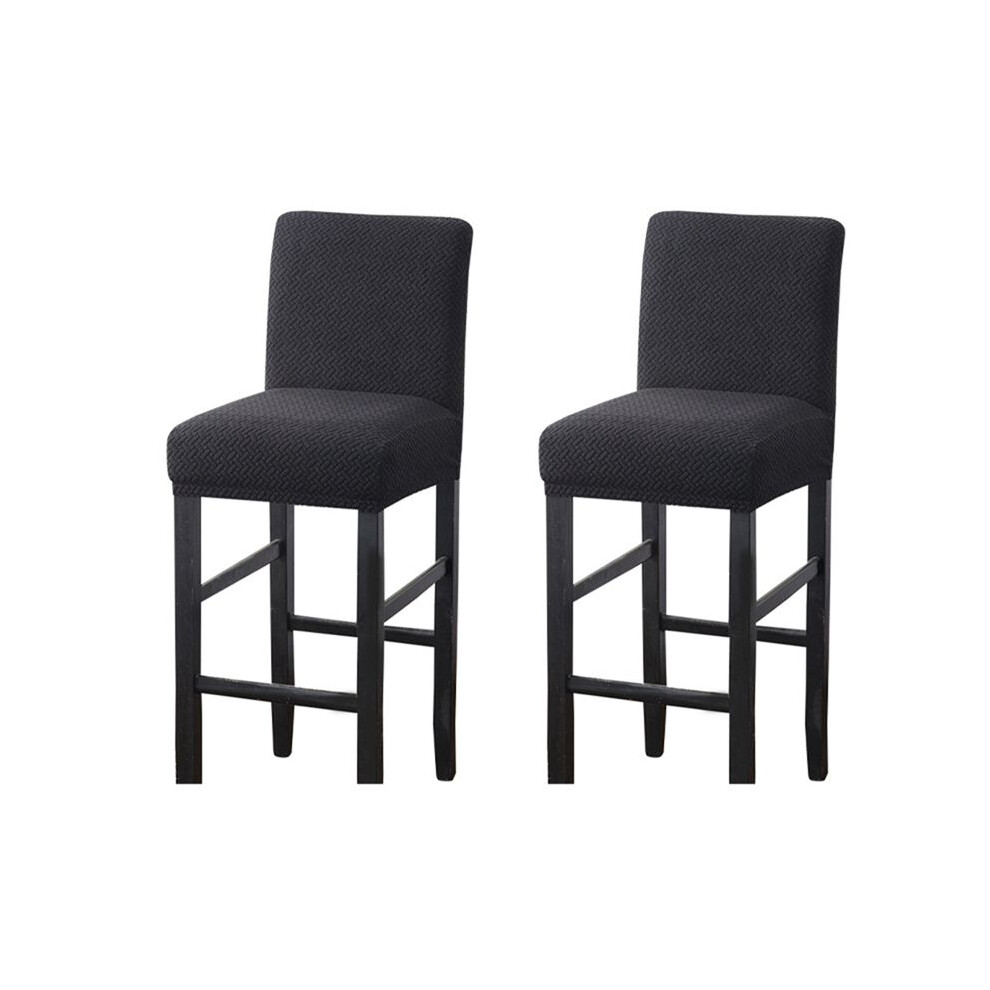 Reusable Pub Counter Stool Chair Covers Slipcover Stretch Removable Washable Dining Room Chair Covers For Kitchen Black 4712478097227