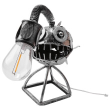Angler Fish Lamp USB Rechargeable Desktop Metal Light Handmade Home Living Room Decoration Small