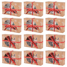 Scatola per Biscotti di Natale da 12 Pezzi Scatola da Forno nel Carta Sicura per Alimenti per il Confezionamento di Torte e Pasticcini Alle