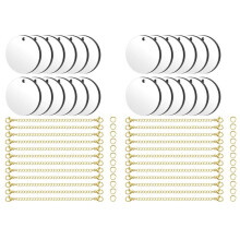 72pcs Charms Accessories for Cup Tumblers with Handle, Personalized Name Plates Handle Decor Set for Tumblers Gold