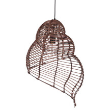 Hirten Stil Conch Rattan Lampe Vintage Pendelleuchten Esszimmer Dekoration Beleuchtung Pendelleuchte A