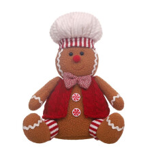 Decoraciones Navideñas, Figuras de Pan de Jengibre Sentado de Dibujos Animados, Accesorios de Decoración de Escritorio Masculino