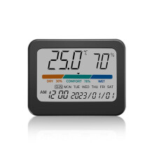 Indoor Thermometer Hygrometer:Room Temperature Gauge Humidity Monitor for Home,Kickstand,Air Comfort Indicator,,Date