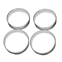 AnéIs de Muffin de 4 Polegadas AnéIs de Crumpet, Conjunto de 10 Moldes de AnéIs de Muffin de AçO InoxidáVel AnéIs de Torta Laminados Duplos Anel