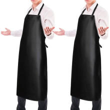 2 Pack Waterproof PU Vinyl Apron 40" Chef Aprons for Men Heavy Duty Chemical Work Apron Extra Long Grilling Aprons