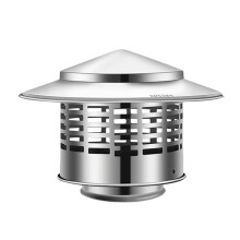 Tapa de Chimenea Redonda Tapa de Chimenea Superior Cónica de Acero Inoxidable con Pantalla Cubierta de Pantalla de Chimenea de Techo Exterior A