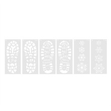 Christmas Stencils for Painting Santa Footprints for Floor, Santa Claus Boot Prints and Snowflake Stencils Template