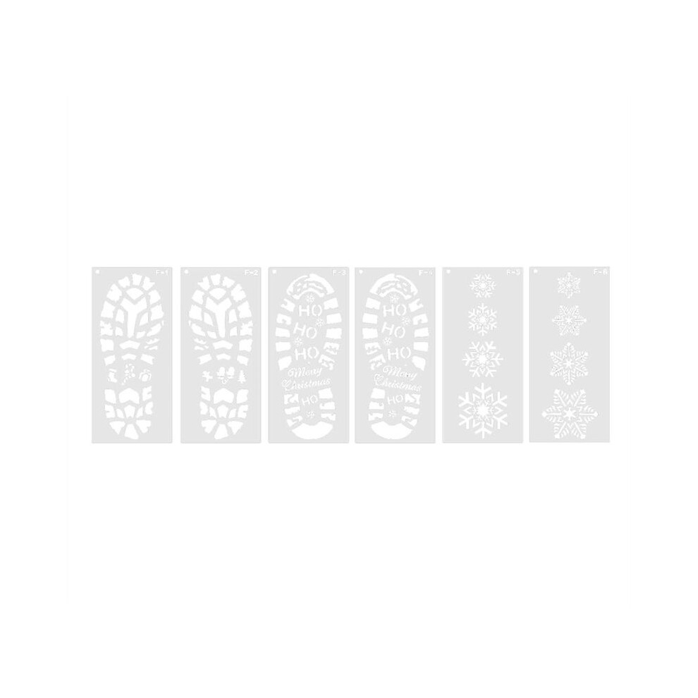 Christmas Stencils For Painting Santa Footprints For Floor, Santa Claus Boot Prints And Snowflake Stencils Template 4712562453564